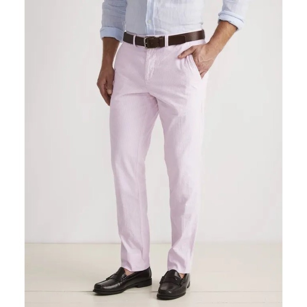 Vineyard Vines Mens Breaker Pants Light Pink Chino Trousers Size 30x30‎ Slim Fit